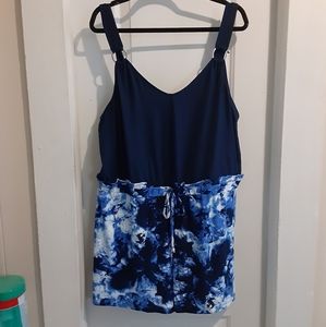 SOLD: NB Tie Dye Soft Paperbag Romper 2XL